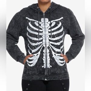 Ribcage Gray Zip Up Hoodie